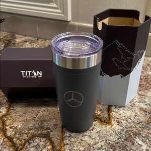 Titan Thermal HP Matte Black Tumbler with Silver Lid
